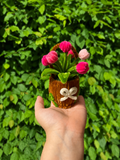 Mini panier de tulipes - Rose 🩷