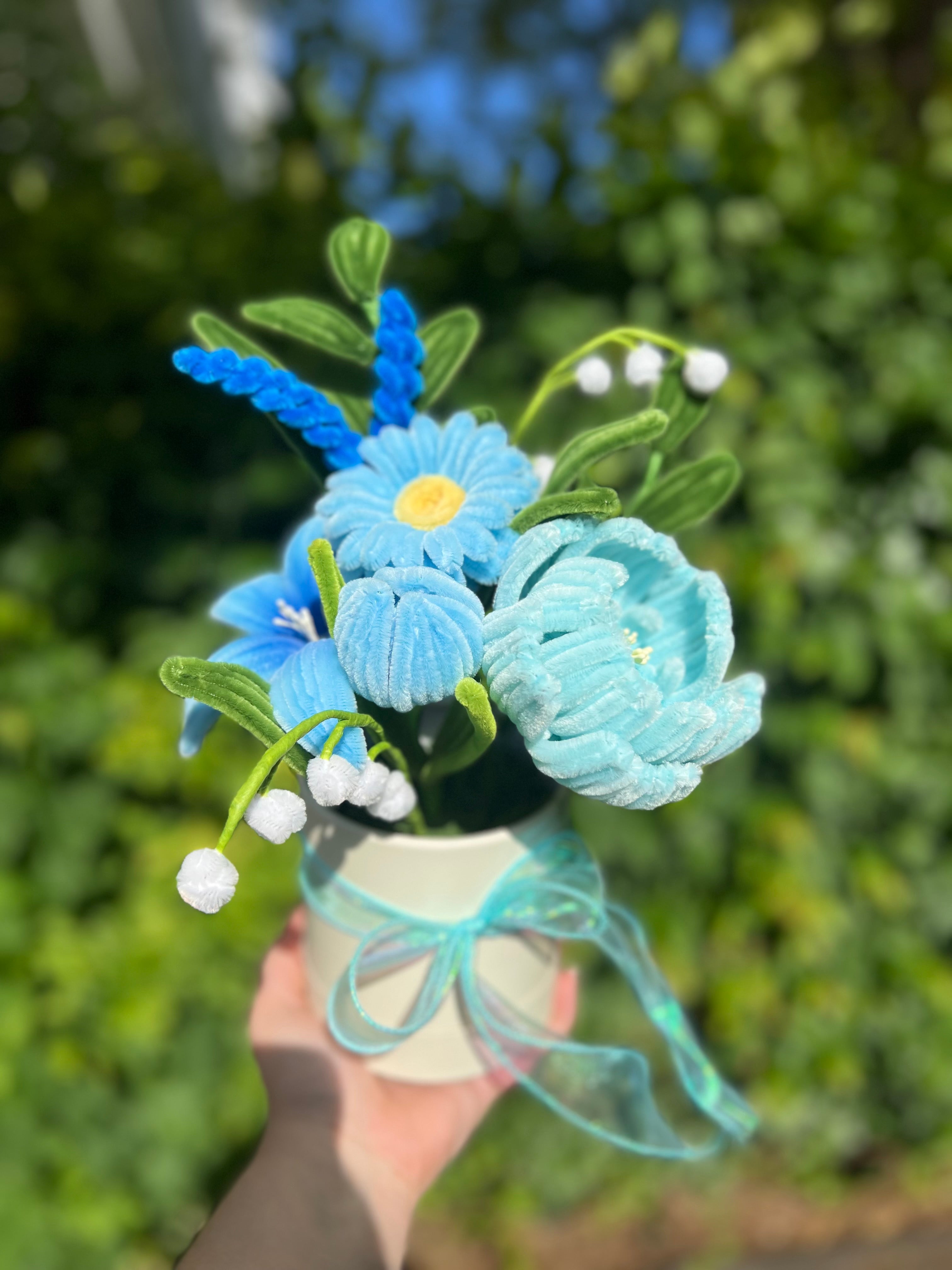 Composition en pot - Bleu 💙