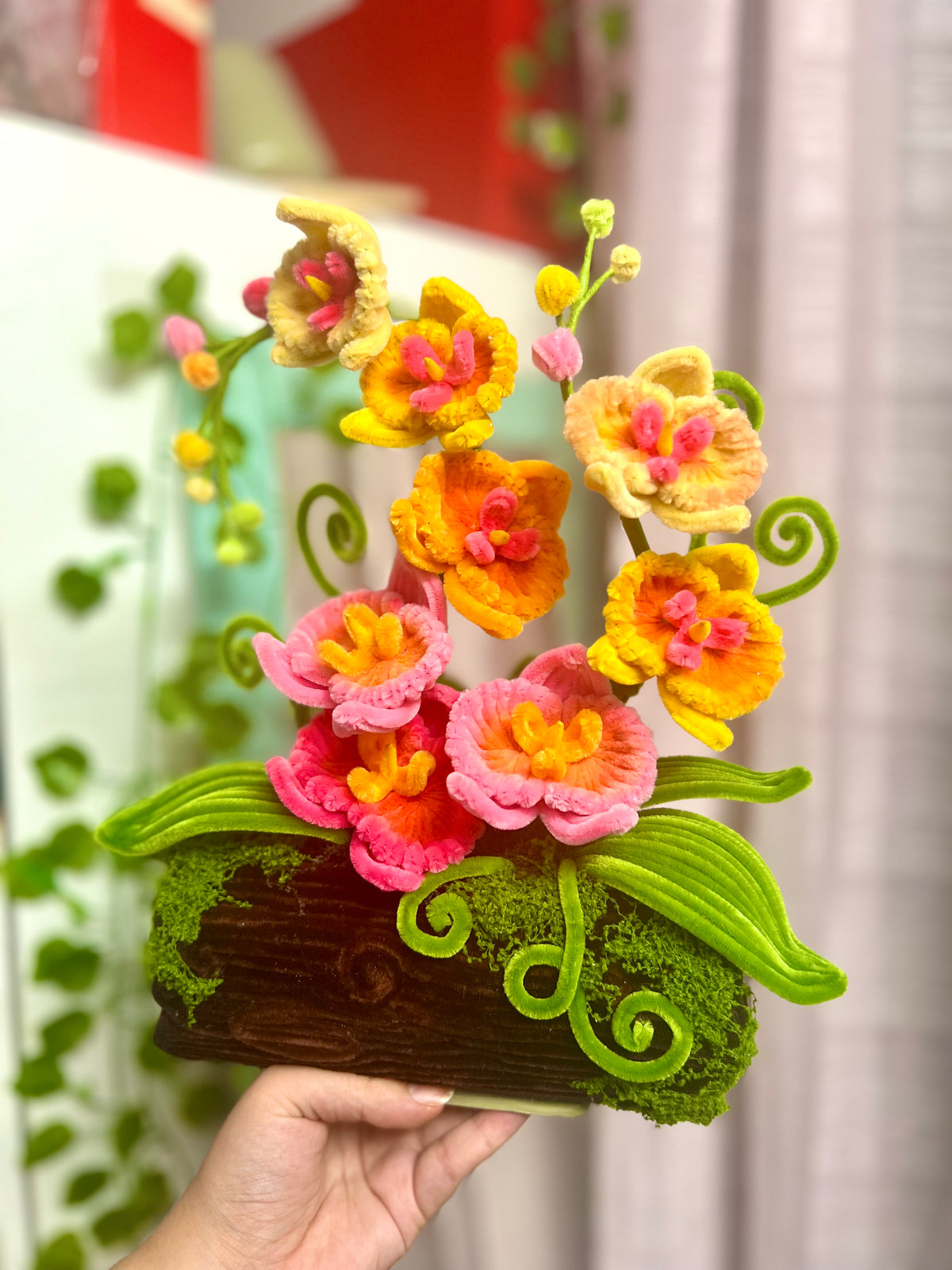 Orchidée en buche