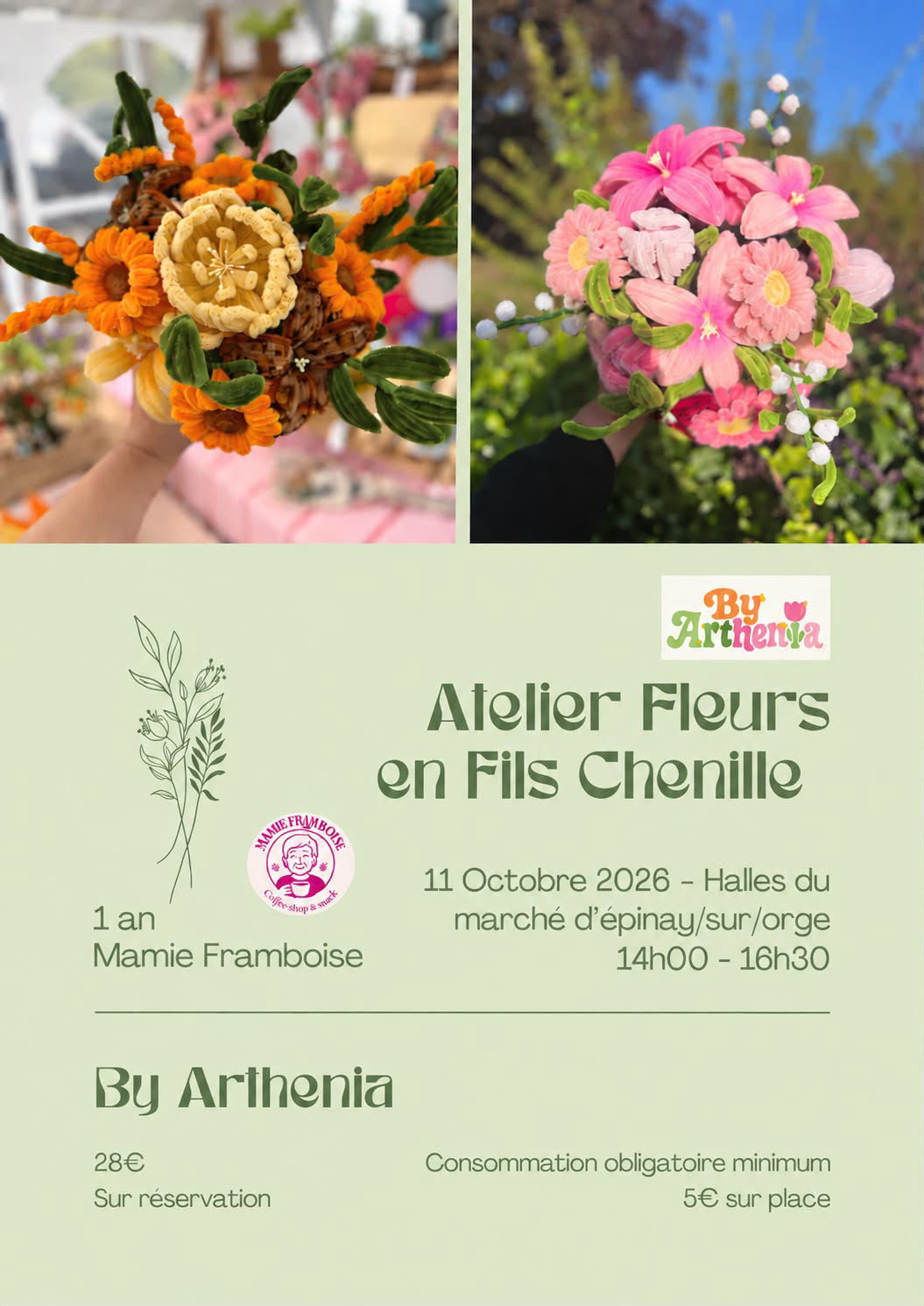 Réservation Atelier - Dimanche 11 Octobre à Epinay