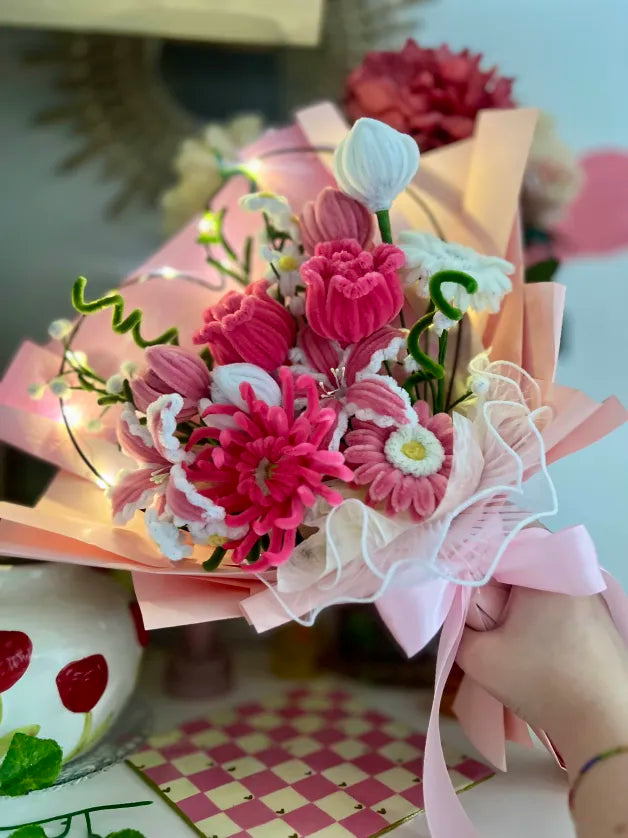 Bouquet Cœur rose 💐