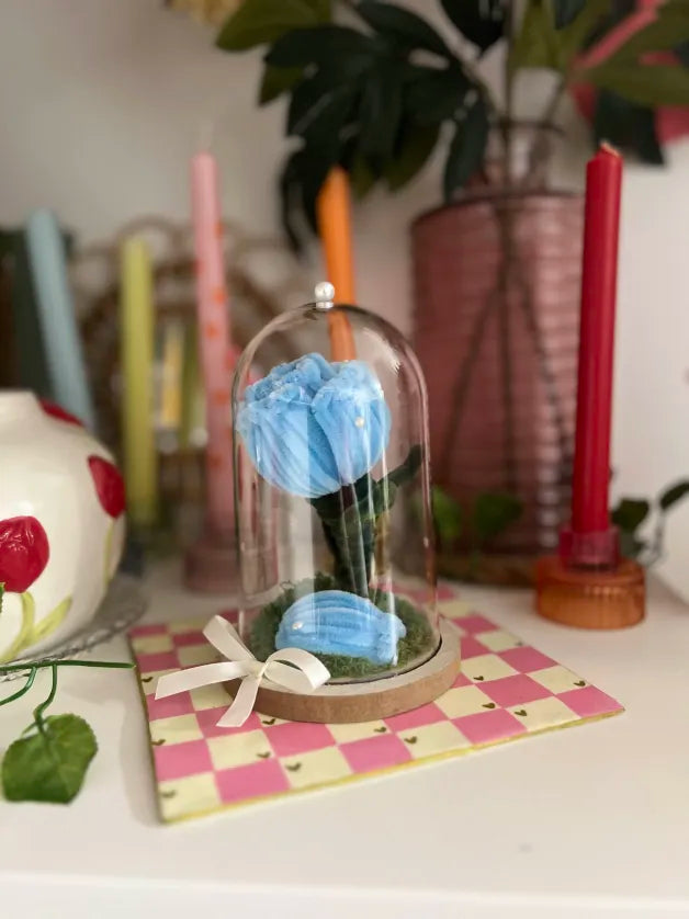 Rose éternelle sous cloche ✨ - plastique 🌹