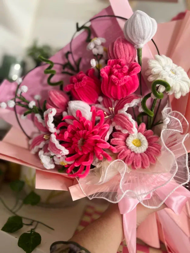 Bouquet Cœur rose 💐